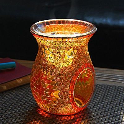 New Ethnic Style Sun Flower Mosaic Glass Wax Melt Oil