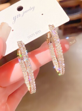 Women's Earrings Gold Rhinestone Earrings For Women