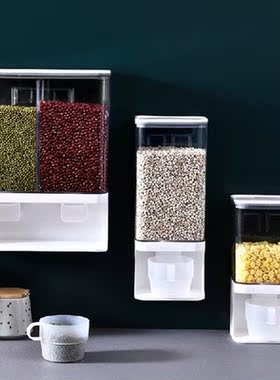 1/1.5/3L Dinding Dipasang Dibagi Sereal Beras Dispenser
