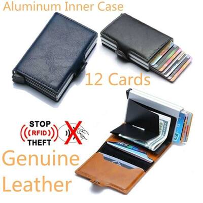 holder 2022 Men Thin Double Aluminium Case Wallet Mini Purse
