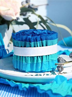 Macaron Crepe Paper Roll Garland Ribbon New Year Wedding