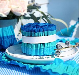 Macaron Crepe Paper Roll Garland Ribbon New Year Wedding