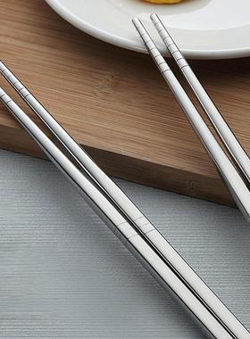 5 Pairs 19/23cm Potable Reusable Stainless Steel Kitchen