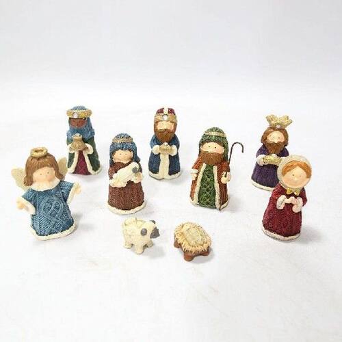 10x Nativity  mas Figurines Baby  Birth of  Manger