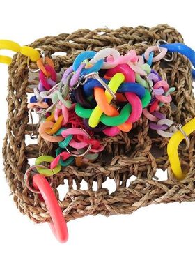 Parrot Swing Toy Bird Toys For Conures Seagrass Woven