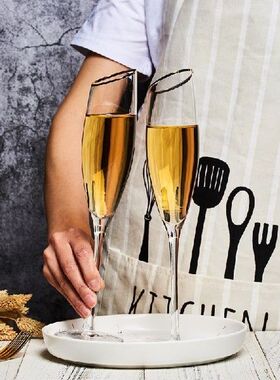 190ml Champagne Glass Cup Oblique Mouth Tasting Nose Gilt