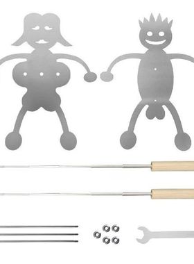 Stainless Steel BBQ Roasting Sticks Funny Novel Extending