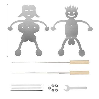 Stainless Steel BBQ Roasting Sticks Funny Novel Extending