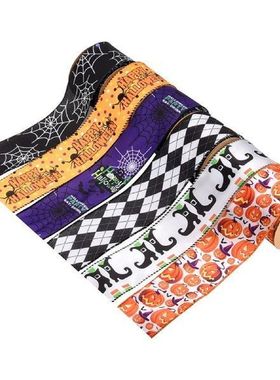 Halloween Spider Spider Pumpkin Decorative Ribbon Printed