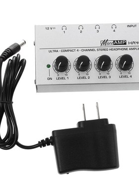 HA400 4 Channel Ultra compact Headphone Audio Stereo Amp Mi
