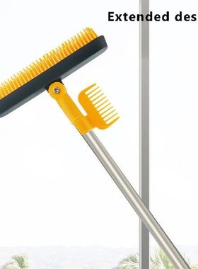 2 in 1 Scrape Brush Floor Scrub Brush Telescopic Handle