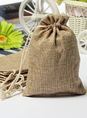 1pcs Burlap Jute Sacks Vintage Weddings Parties Drawstrings
