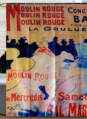 Paris Moulin Creative Shower Curtain Polyester Waterproof
