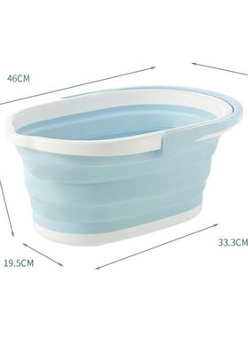 Foldable Plastic Mop Bucket KItchen Dishpan Portable Wash Ba