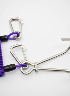 Stainless steel double flow hook spring safety wire rope fo