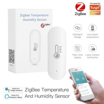 Smart ZigBee Wireless Temperature Humidity Sensor For Smart