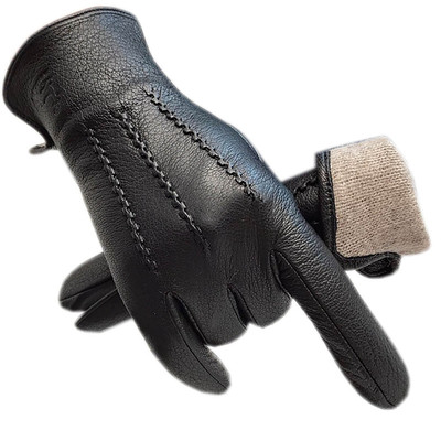 Winter Men's Deerskin Gloves Wrist Fashion New Genui
