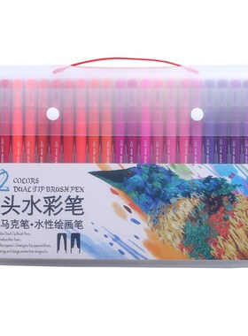 120 Color Dual Brush Art Markers Pen Fine Tip Watercolor Fin
