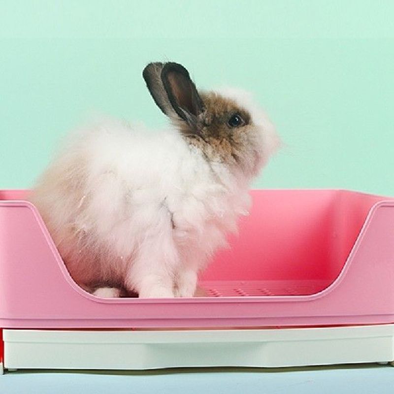 Large Rabbit Litter Box with Drawer Place Firmly Pet Bedpan 畜牧/养殖物资 畜牧/养殖器械 原图主图