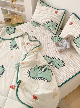 Summer Cartoon Airable Cover Four-Piece Set Summer Blanket