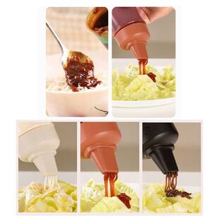 350ML Sauce Squeeze bottle Five Hole Plastic Ketchup Bottle