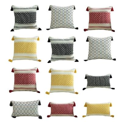 K1MF Penutup Bantal Boho Berumbai Dekorasi Gaya Nordik