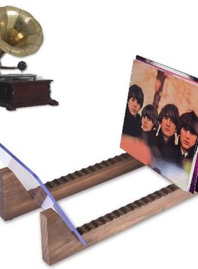 Wooden Vinyl Record Storage Holder Display Stand Holds Up