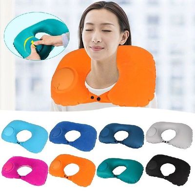 U-Shape Travel Pillow Automatic Air Inflatable Airplane Car