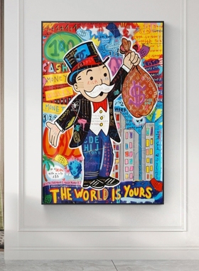 Alec Monopoly Graffiti Art Money Paintings on The Wall Art C