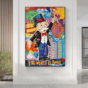 Alec Monopoly Graffiti Art Money Paintings on The Wall Art C