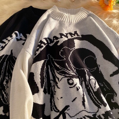 Autumn winter ins Crew Neck Sweater student loose knit Pullo