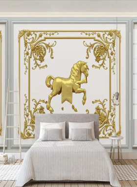Custom European Style Luxury Mural 3D Stereoscopic Embossed
