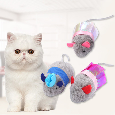 Teeth Grinding Cat Toys Mini Colorful Plush False Mouse