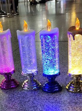 Crystal LED Candles Lights 7-color Gradient Fantasy