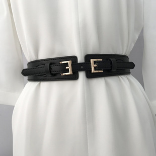 Women Belts PU Leather Corset Belt Female Metal Buckle Belts