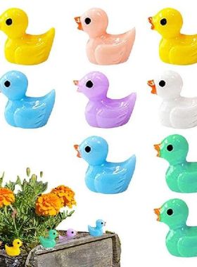 Tiny Resin Duck 6 Colors Miniature Charms 150 PCS