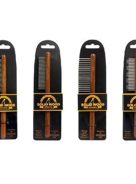 K1MF Sisir Perawatan Pegangan Kayu Gigi Baja Logam untuk