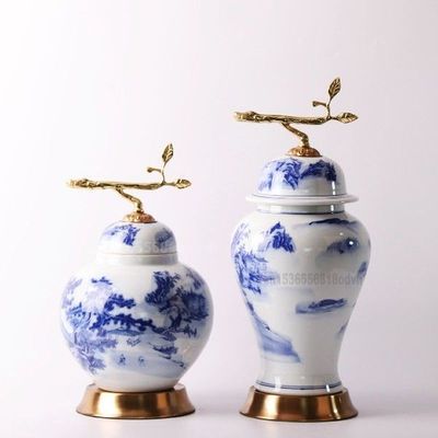 Chinese Classical Blue White Porcelain Vase Flower
