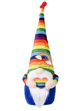 Rainbow Gnome Tomte Dwarf Faceless Doll Stuffed Plush Toy Sc