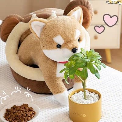 Dog Plush Toy Animal Doll Comfortable Ornament Doll Pillow