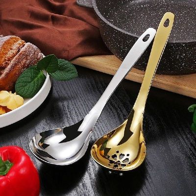 Japanese Style Long Handle Soup Spoon Bouillon Colander