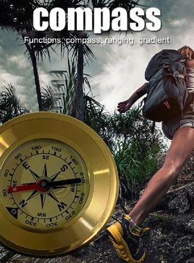 Berkemah Kompas Mendaki Saku Kuningan Logam Emas Kompas