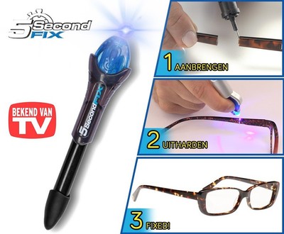 5 Second Quick Fix Liquid Glue Pen UV Light Repair Tool
