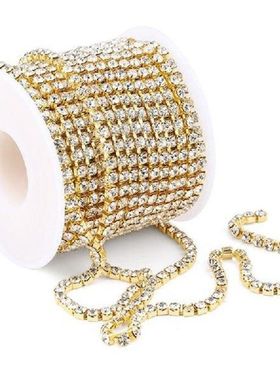10 Yard SS6 Rhinestones Chain With D Claw Glass Crystal AB