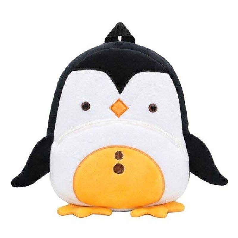 cute cartoon penguin toddler backpack soft plush kids