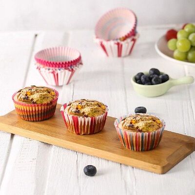 100PCS Cupcake Paper Cups Muffin Box Cup Case Cake Liner