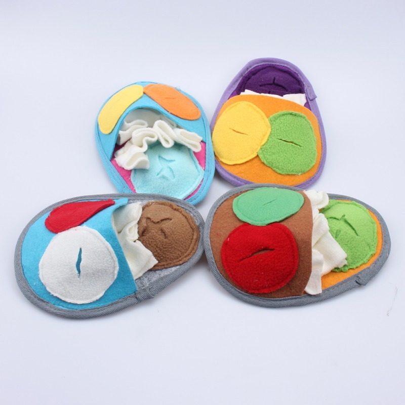 cute shoes shape dog sniffing snuffling training mat