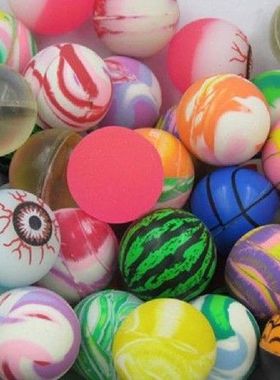 10 X Funny toy balls Colorful mixed Super Bounce Bouncy