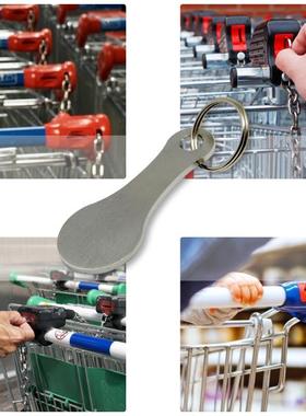 2 Packs Metal Keychain Aluminum Alloy Shopping Cart Token