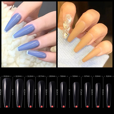 Gel Nails Extension System Press on Full Cover Sculpted